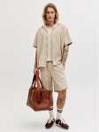 Jack & Jones Komplekti kuuluvad s&auml;rk ja riidest &scaron;ortsid Tyson 12297649 Beež Relaxed Fit