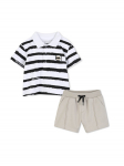 Karl Lagerfeld Kids Komplekti kuuluvad polo s&auml;rk ja &scaron;ortsid Z31068 M Beež Regular Fit