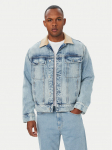 HUGO Teksajakk Erlo 50563343 Helesinine Relaxed Fit
