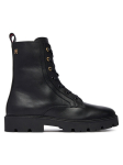Tommy Hilfiger Saapad TH Stud Leather Lace-Up Boot FW0FW09571 Must
