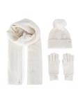 Beverly Hills Polo Club Komplekt m&uuml;ts, sall ja kindad BHPC-WC-002-AW24 Valge