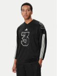 adidas Pikkade varrukatega T-s&auml;rk Stadium Jersey KF7320 Must Loose Fit