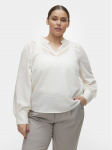 Vero Moda Curve S&auml;rkpluus Chris 10301893 Valge Regular Fit