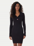 Tommy Jeans Kootud kleit Badge DW0DW22183 Must Slim Fit