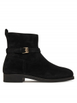 Tommy Hilfiger Saapad Th Buckle Riding Suede Bootie FW0FW09047 Must 39