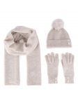 Beverly Hills Polo Club Komplekt m&uuml;ts, sall ja kindad BHPC-WC-002-AW24 Beež