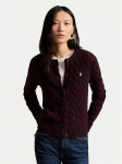 Polo Ralph Lauren Kardigan 211972104506 Lilla Slim Fit