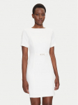 Fracomina Kokteilikleit FS25SD1006W42901 Valge Regular Fit