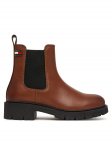 Tommy Jeans Poolsaapad Tjw Cleated Chelsea Boots EN0EN03105 Pruun