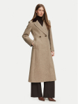 Luisa Spagnoli Villane mantel Sindi 543432 Beež A-Line Fit