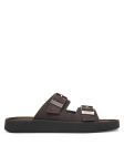 Calvin Klein Pl&auml;tud Ergon Double Bar Sandal Su HM0HM02094 Pruun