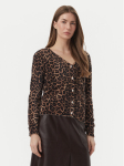 Morgan Kardigan 262-MLEA Pruun Slim Fit