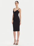 Elisabetta Franchi Kokteilikleit AB-702-51E2 Must Regular Fit
