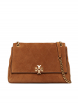 Tory Burch K&auml;ekott Charlie Quilted Suede Shoulder Bag 183357 Pruun