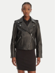 HUGO Nahkjope Lujana 50551255 Must Regular Fit