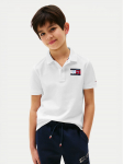Tommy Hilfiger Polo s&auml;rk Script Flag Logo KB0KB09711 Valge Regular Fit