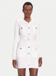 Liu Jo Kootud kleit MF5371 MS99E Valge Slim Fit S