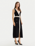 LOLA CASADEMUNT Kootud kleit LS2616160 Must Regular Fit