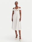 Elisabetta Franchi Kokteilikleit AB-921-61E2-V590 Valge Regular Fit 40