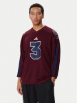 adidas Pikkade varrukatega T-s&auml;rk Stadium Jersey KF7318 Bordoopunane Loose Fit