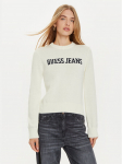 Guess Jeans Kampsun W4BR10 Z3HM1 Valge Regular Fit