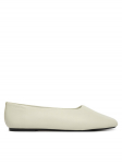 Calvin Klein Baleriinad Round Ballerina Lth HW0HW02943 Valge
