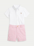 Polo Ralph Lauren Komplekti kuuluvad s&auml;rk ja riidest &scaron;ortsid 320966276001 Valge Regular Fit