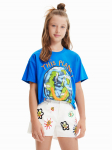 Desigual T-s&auml;rk 23SBTK09 Sinine Regular Fit