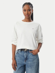 Tommy Hilfiger S&auml;rkpluus Jersey UW0UW06593 Valge Regular Fit
