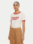 Tommy Jeans T-s&auml;rk DW0DW19449 Valge Relaxed Fit
