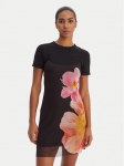 Desigual Kootud kleit 26SWVK20 Must Slim Fit XL