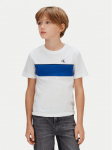 Calvin Klein Jeans T-s&auml;rk Panel Colorblock IB0IB02609 Valge Regular Fit