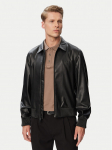 Calvin Klein Tehisnahast jope LV04RG406G Must Regular Fit