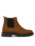 Tommy Hilfiger Poolsaapad Light Hilfiger Suede Chelsea FM0FM05104 Pruun