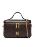 Calvin Klein K&auml;ekott Quilted Beauty Case On Chain LV04F1123G Tumepruun