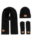Beverly Hills Polo Club Komplekt m&uuml;ts, sall ja kindad BHPC-MC-001-AW24 Must