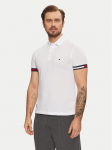 Tommy Hilfiger Polo s&auml;rk Flag Cuff MW0MW37518 Valge Slim Fit XL