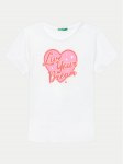 United Colors Of Benetton T-s&auml;rk 3096C10J3 Valge Regular Fit 160