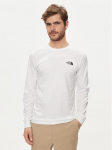 The North Face Pikkade varrukatega T-s&auml;rk Redbox NF0A87NN Valge Regular Fit