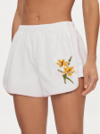 Guess Riidest &scaron;ortsid Zoey V4GD05 KC5R0 Valge Loose Fit