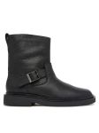 Calvin Klein Ratsasaapad Sq Rubber Boot Buckle Lth HM0HM02353 Must