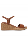 Tommy Hilfiger Espadrillid Th Monogram Leather Wedge Espadrilles FW0FW09340 Pruun