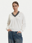 Tommy Jeans Kampsun DW0DW22778 Valge Regular Fit
