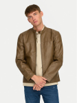 Only & Sons Tehisnahast jope Mike 22012339 Pruun Regular Fit