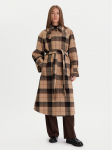Tommy Hilfiger Villane mantel WW0WW46870 Beež Relaxed Fit