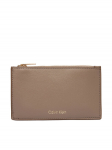 Calvin Klein Rahakott Foil Logo Top Zip Cardcase LV04F1090G Beež