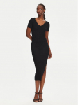 HUGO Kootud kleit Shaty 50538239 Must Slim Fit