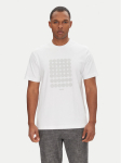 BOSS T-s&auml;rk Tee Print Striped C 50537845 Valge Relaxed Fit