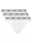 HUGO Stringide komplekt Triplet Thong Stripe 50545680 Valge