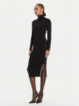 Elisabetta Franchi Kootud kleit AM-03S-56E2-V390 Must Slim Fit